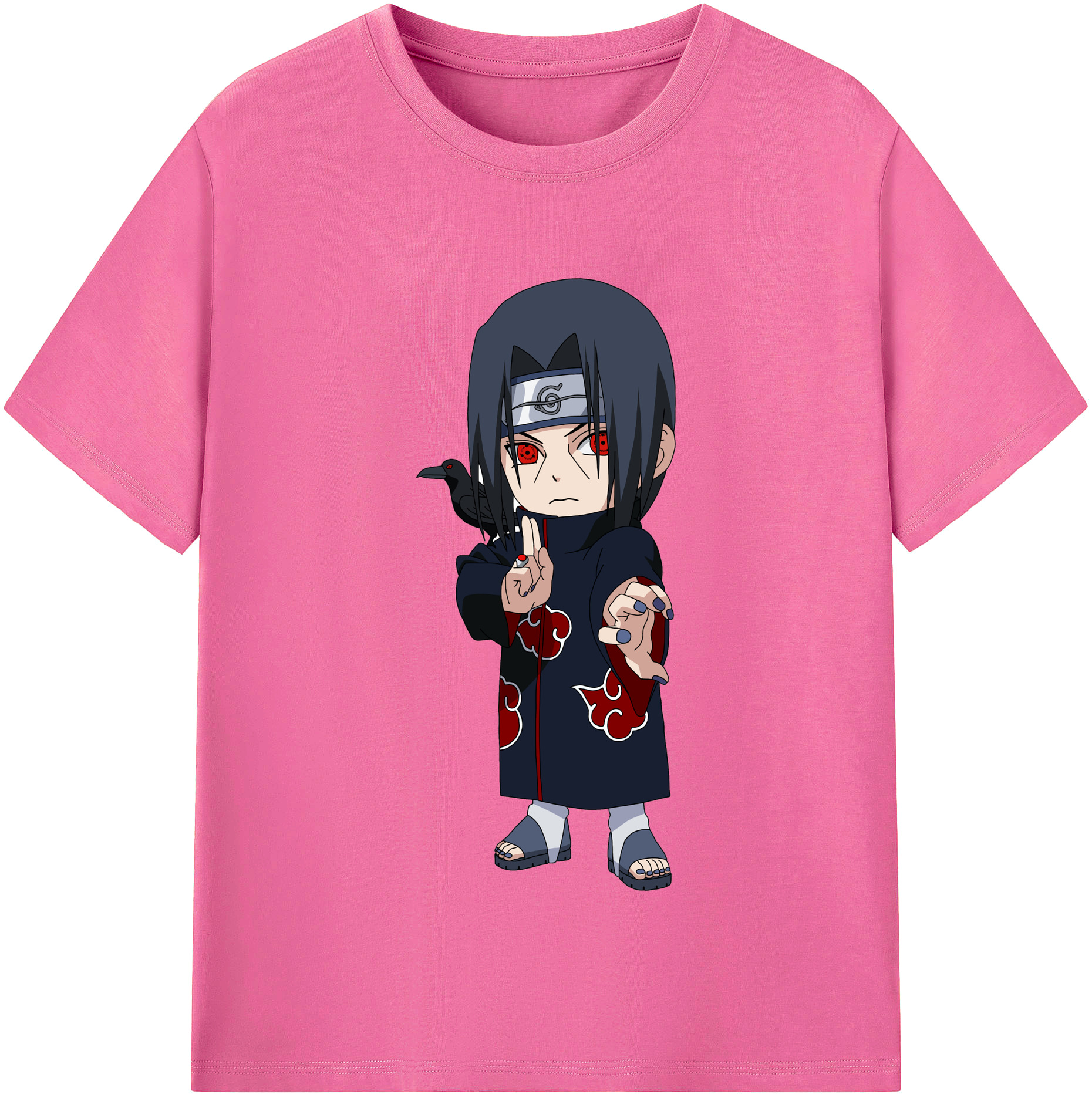 （画像用） NARUTO -ナルト- うちは イタチ Uchiha Itachi レディースカジュアルプリントTシャツ（綿100％）